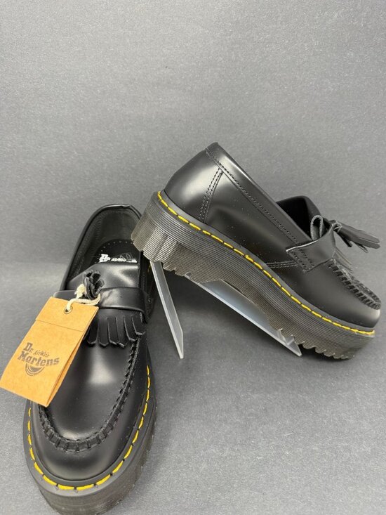 Dr. Martens Other - Dr. Martens Adrian Quad Tassle Black Leather Platform Loafers Mens 7 Shoes NWT